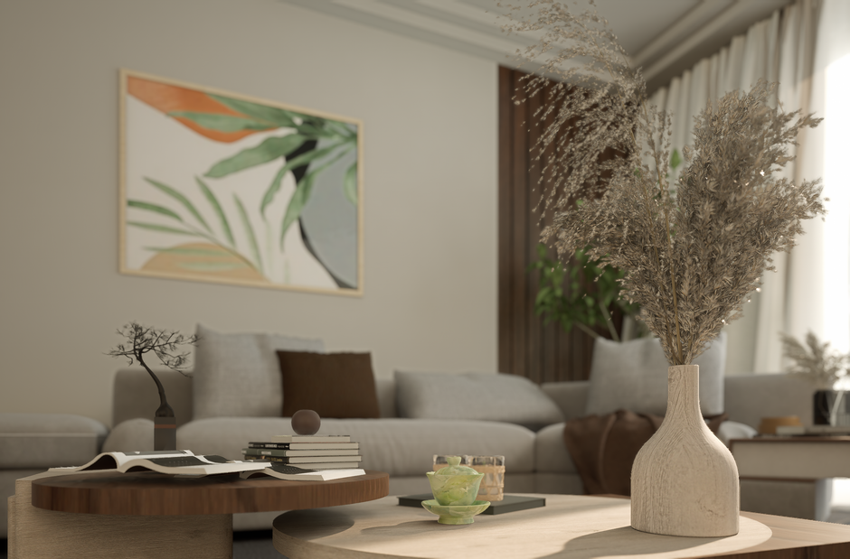 Palette de couleurs dans un salon